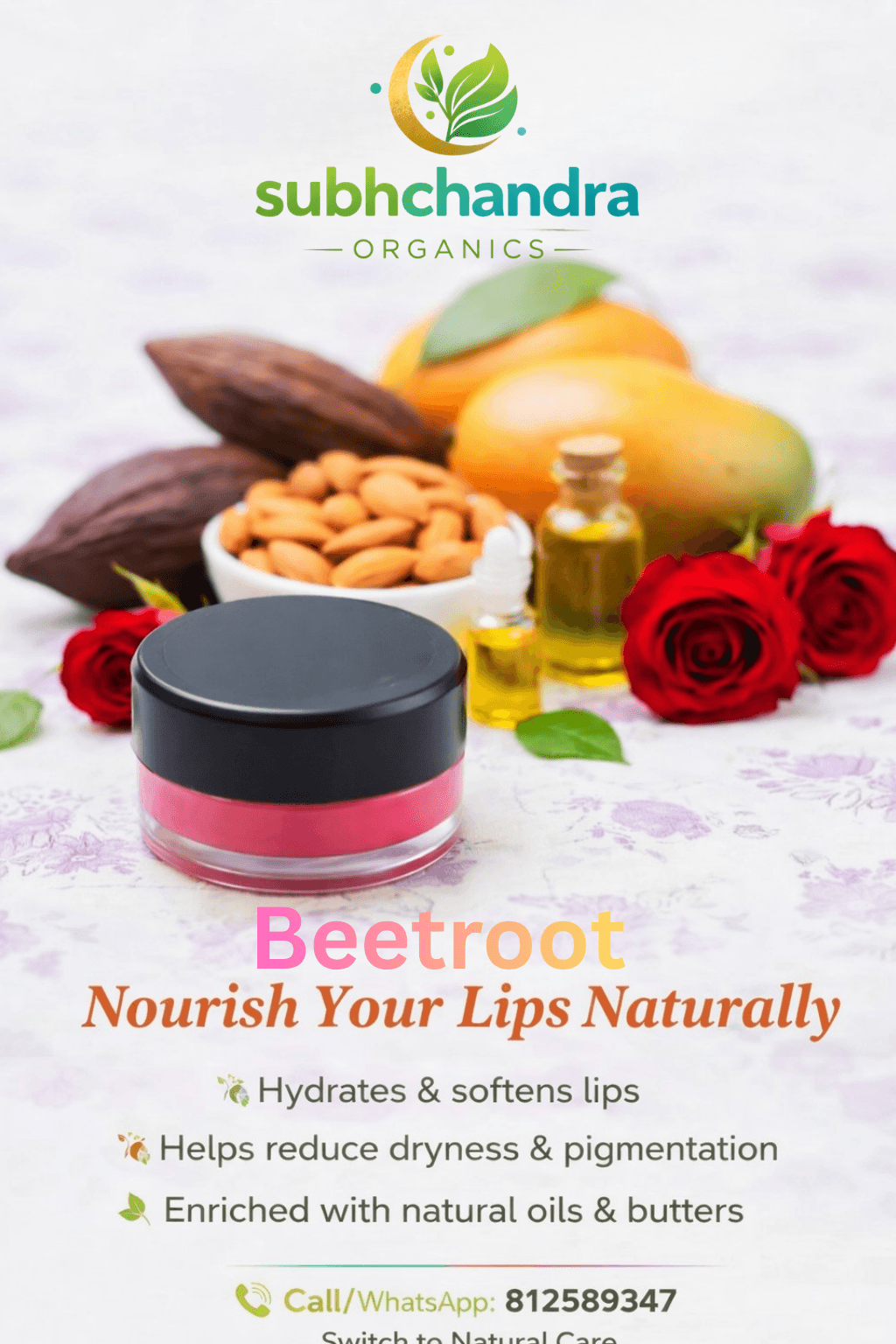 Beetroot Lip Balm (30g)